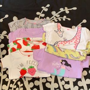 7 pairs 5T Carter’s short sleeve and shorts PJs